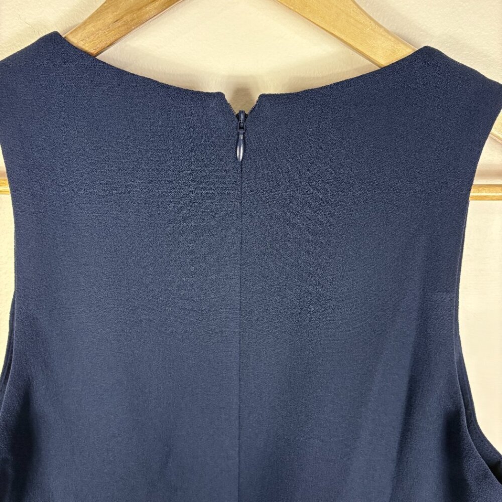 Dress The Population Catalina Navy V-Neck Sleeveless Midi Dress - Picture 5 of 13